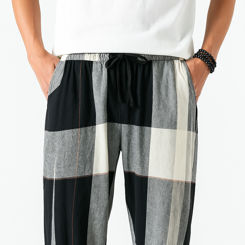 Borku Pants - Kyoto Apparel - Black, Brown, Light fabric, long, pants
