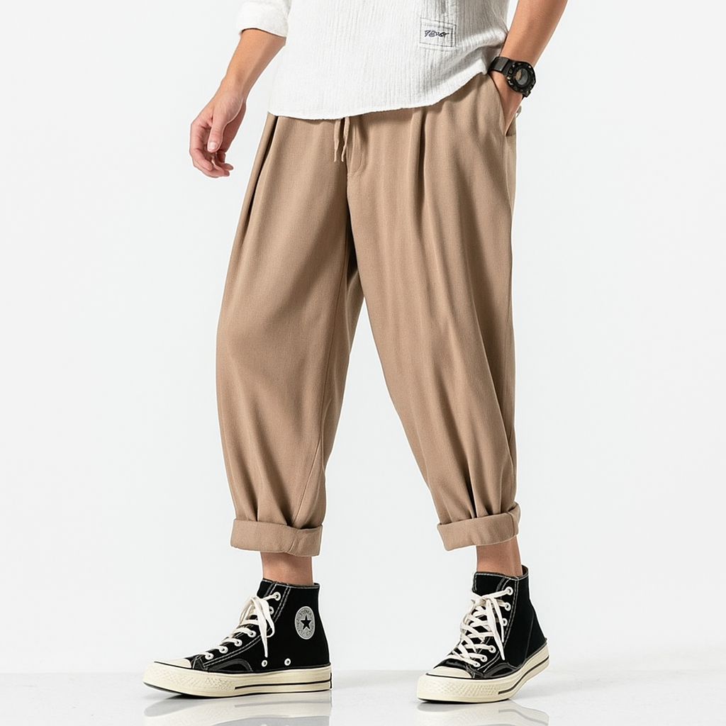 Sawaki Pants - Kyoto Apparel - Black, Gray, khaki, pants, short pants