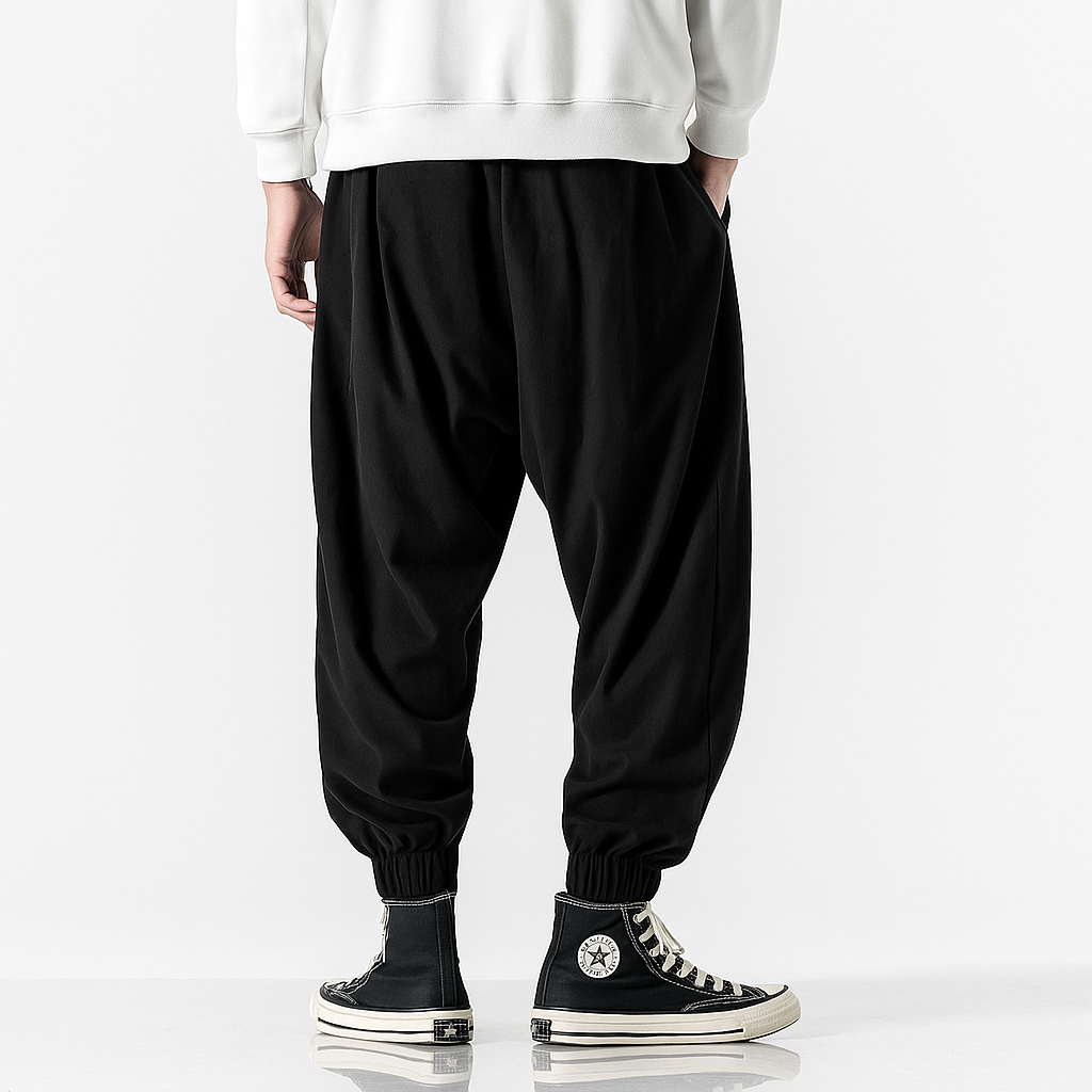 Seiryoku Harem Pants - Kyoto Soul - Stone, Black, pants