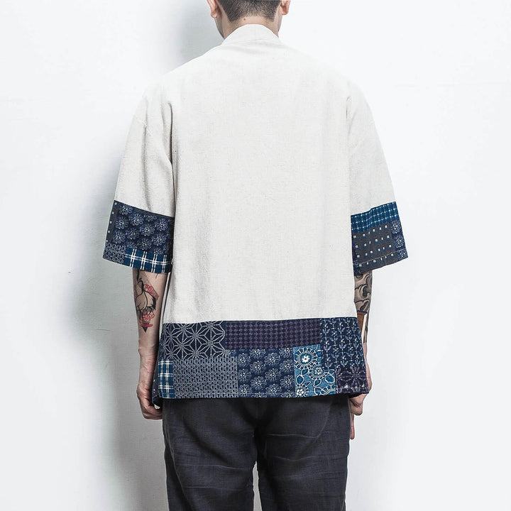 Arloniwi Kimono - Kyoto Apparel - Black, Blue, kimono, Light fabric, Off-White, Outerwear