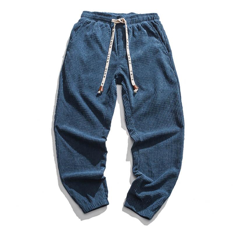 Biraki Corduroy Pants - Kyoto Apparel - black, Blue, Brown, Corduroy, khaki, long, pants, Thick fabric