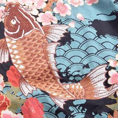 Haruna Shirt - Kyoto Apparel - Black, Embroidery, Japanese print, tee shirt, Top, white