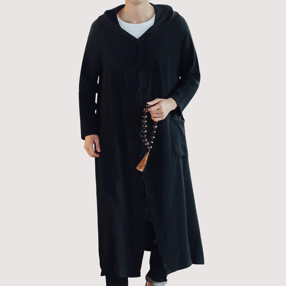 Manami Robe - Kyoto Apparel - Black, jacket, long, Outerwear, robe