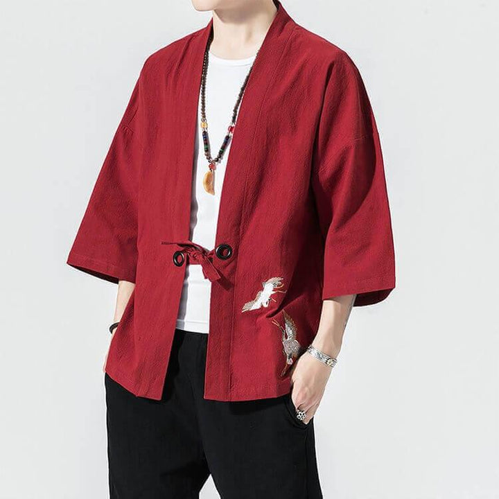Sab Cardigan Kimono - Kyoto Apparel - Black, Blue, Brown, Green, kimono, Outerwear, Red
