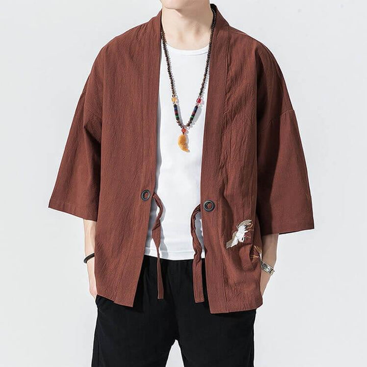 Sab Cardigan Kimono - Kyoto Apparel - Black, Blue, Brown, Green, kimono, Outerwear, Red