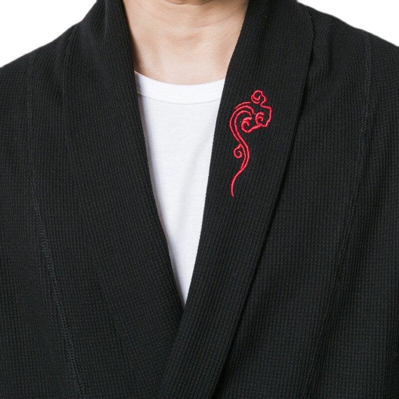 Toshigo Kimono - Kyoto Apparel - Black, Embroidery, Gray, kimono, Outerwear