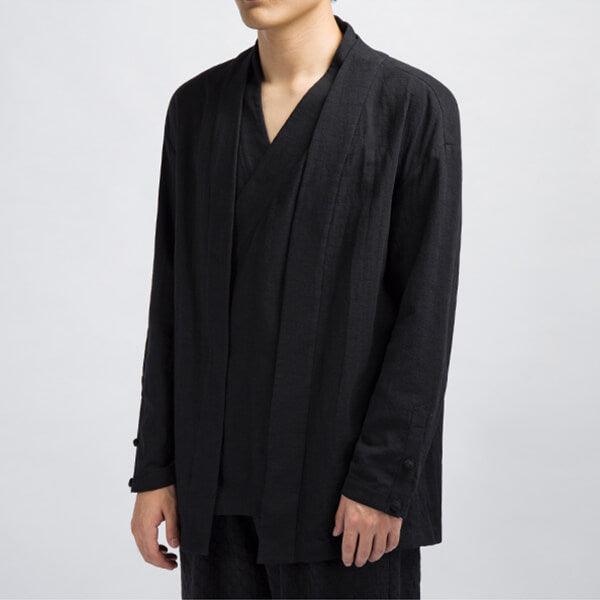 Zen Kimono+Cardigan in One - Kyoto Apparel - Beige, Black, Blue, jacket, kimono, Off-White, Outerwear, shirt, Top