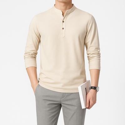 Tetsu Henley Kimono - Kyoto Soul Apparel- Black, Green, Gray, Blue, Beige, Shirt