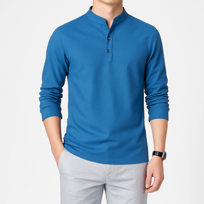 Tetsu Henley Kimono - Kyoto Soul Apparel- Black, Green, Gray, Blue, Beige, Shirt