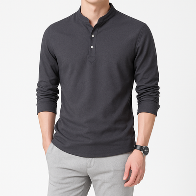 Tetsu Henley Kimono - Kyoto Soul Apparel- Black, Green, Gray, Blue, Beige, Shirt