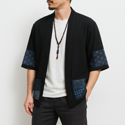 Arloniwi Kimono - Kyoto Apparel - Black, Blue, kimono, Light fabric, Off-White, Outerwear