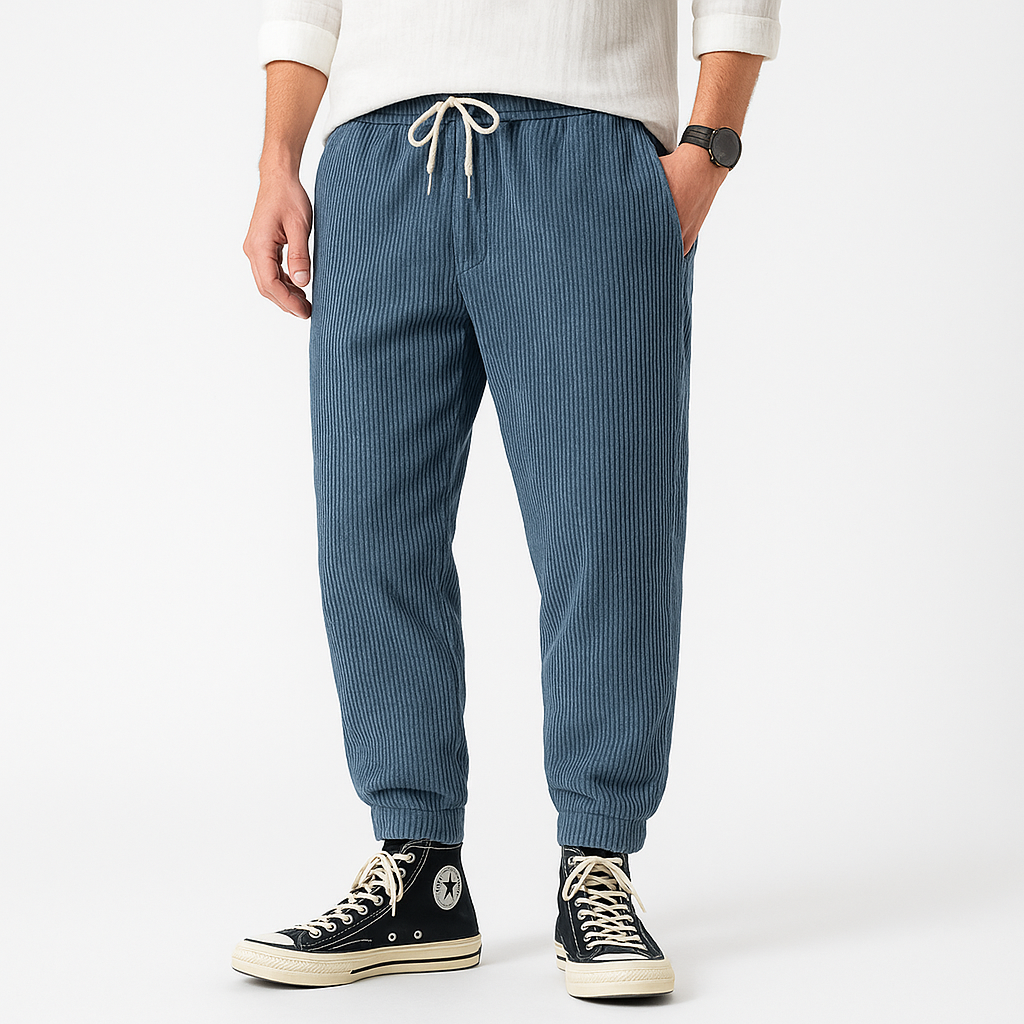 Biraki Corduroy Pants - Kyoto Apparel - black, Blue, Brown, Corduroy, khaki, long, pants, Thick fabric