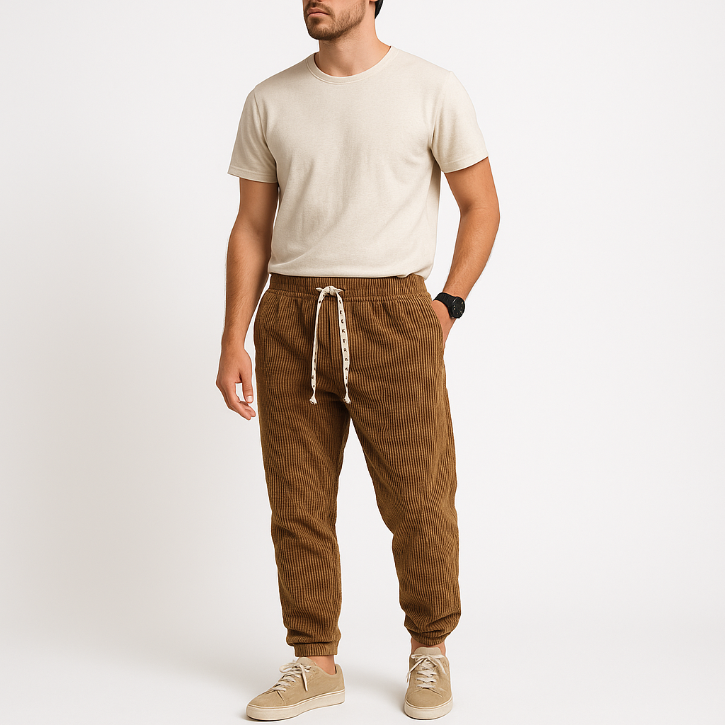 Biraki Corduroy Pants - Kyoto Apparel - black, Blue, Brown, Corduroy, khaki, long, pants, Thick fabric