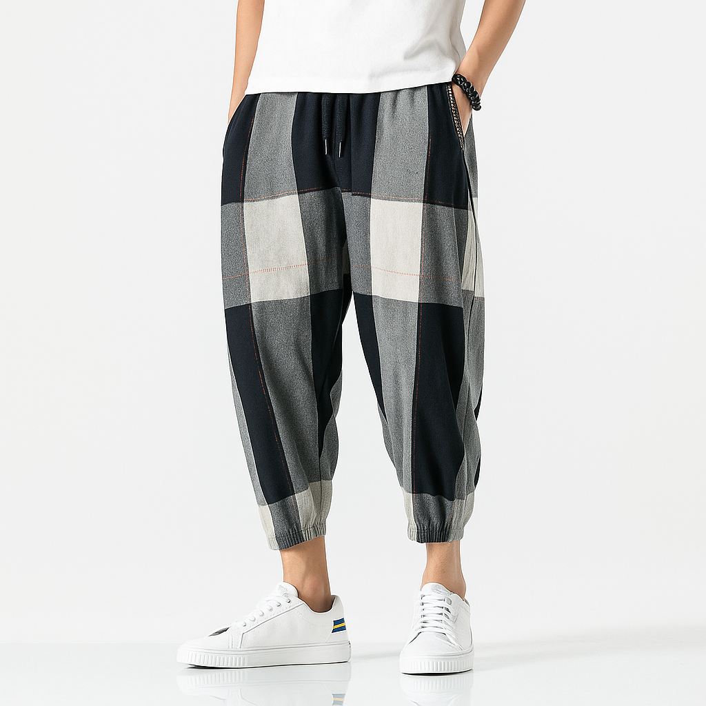 Borku Pants - Kyoto Apparel - Black, Brown, Light fabric, long, pants