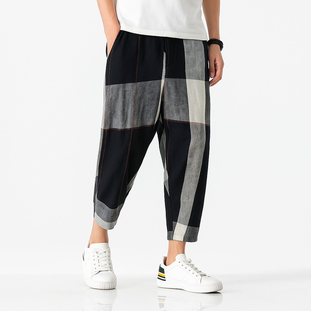 Borku Pants - Kyoto Apparel - Black, Brown, Light fabric, long, pants