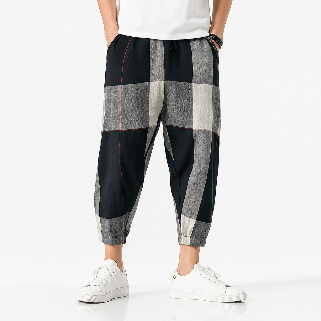 Borku Pants - Kyoto Apparel - Black, Brown, Light fabric, long, pants