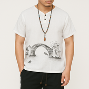 Ryouta Shirt - Kyoto Apparel - White, Mauve, short sleeve, Outerwear, shirt, Top