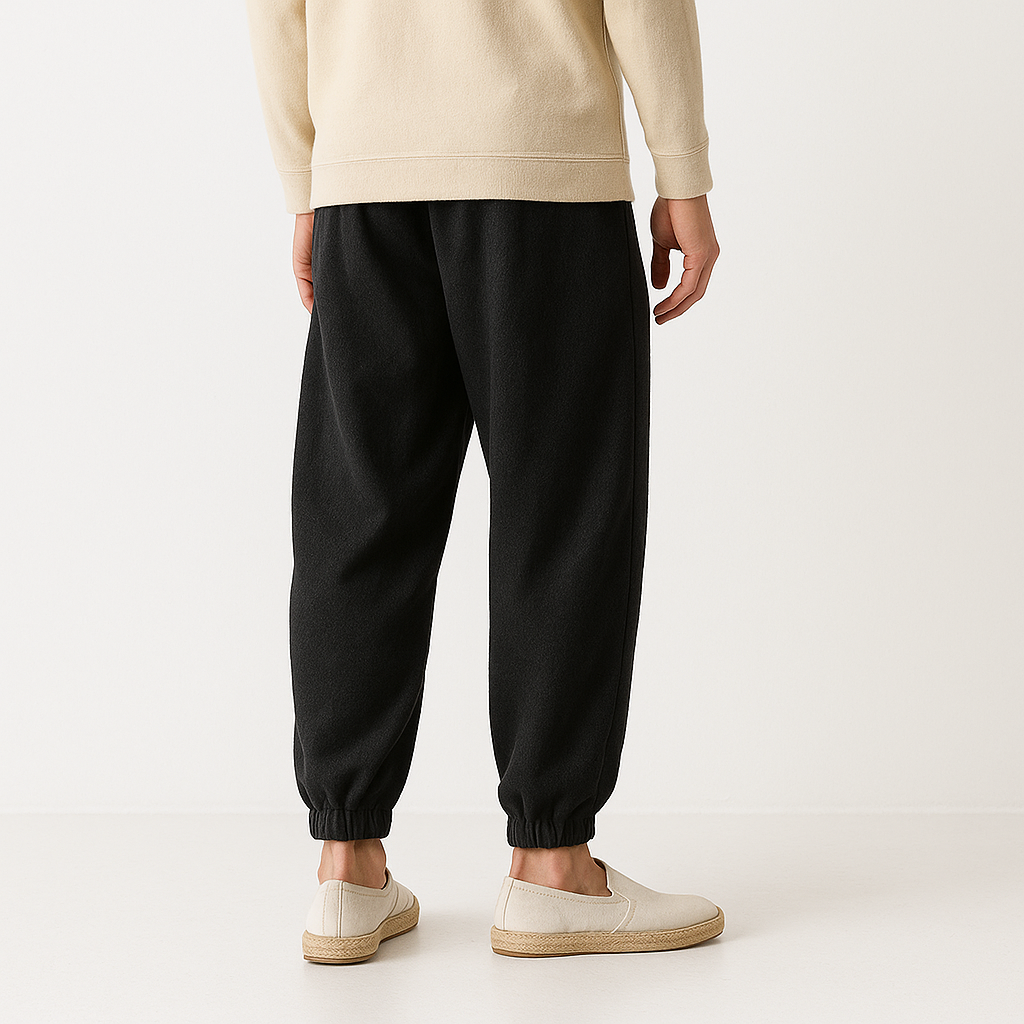 Dester Loose  Pants - Kyoto Apparel - Black, drawstrings, Gray, Green, long, pants, Thick fabric