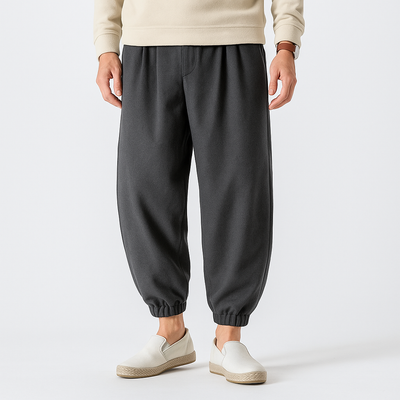 Dester Loose  Pants - Kyoto Apparel - Black, drawstrings, Gray, Green, long, pants, Thick fabric