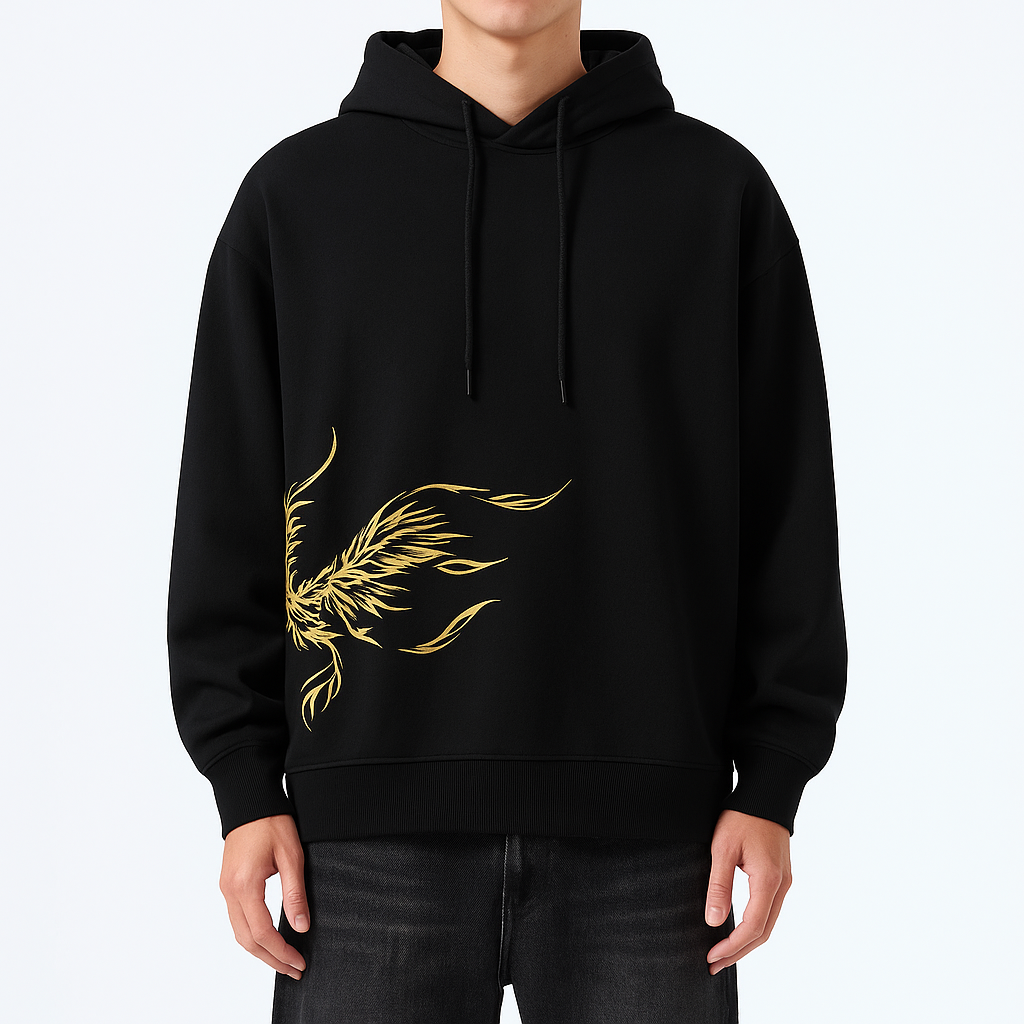 Fenghuang Embroidered Hoodie - Kyoto Soul - Embroidered, Embroidery, hoodie, hoodies, new, shirt, winter