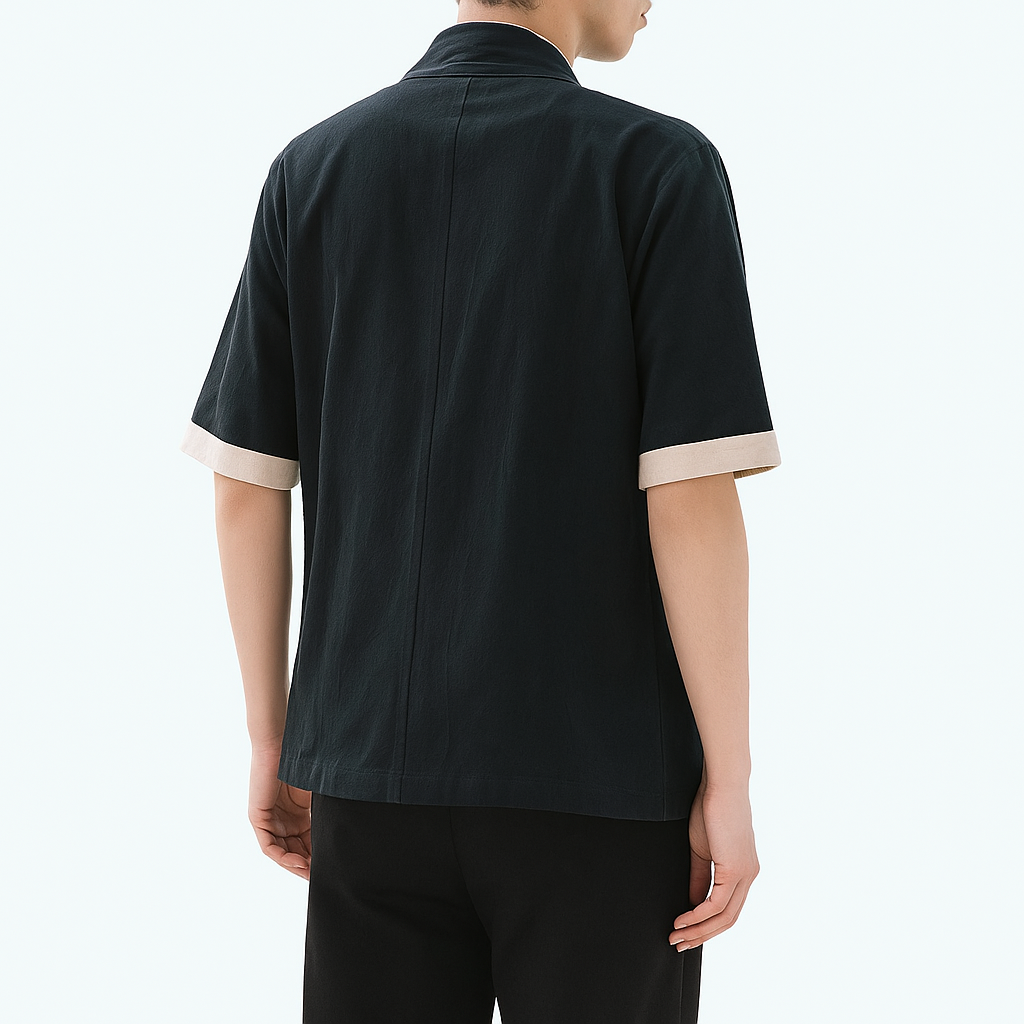 Heiya Kimono - Kyoto Apparel - Black, Blue, Gray, kimono, Outerwear, Red, short sleeve