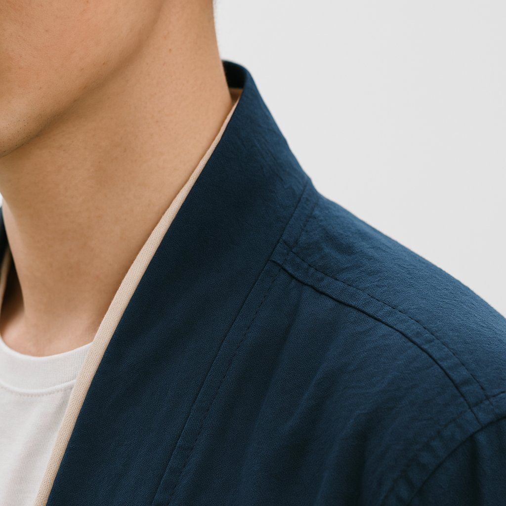 Heiya Kimono - Kyoto Apparel - Black, Blue, Gray, kimono, Outerwear, Red, short sleeve