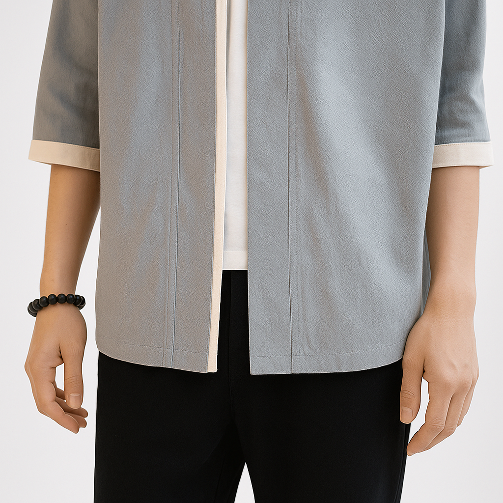 Heiya Kimono - Kyoto Apparel - Black, Blue, Gray, kimono, Outerwear, Red, short sleeve