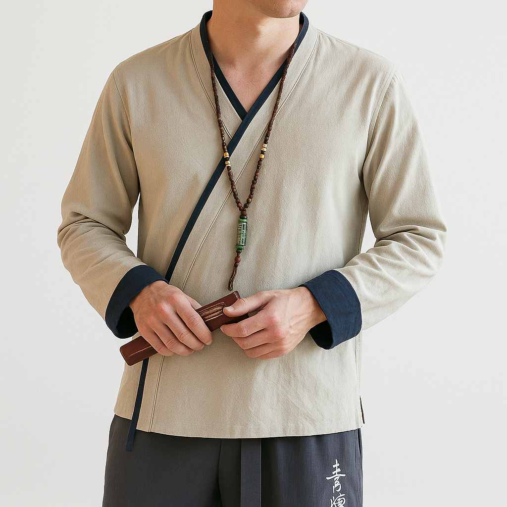 Jikura Kimono - Kyoto Apparel - Blue, Gray, kimono, Outerwear