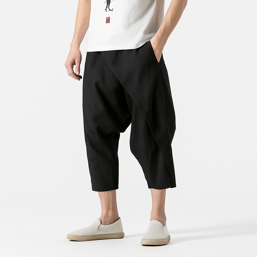 Kasuwai Quarter Pants - Kyoto Apparel - Black, Blue, Green, pants, short pant, short pants, shorts