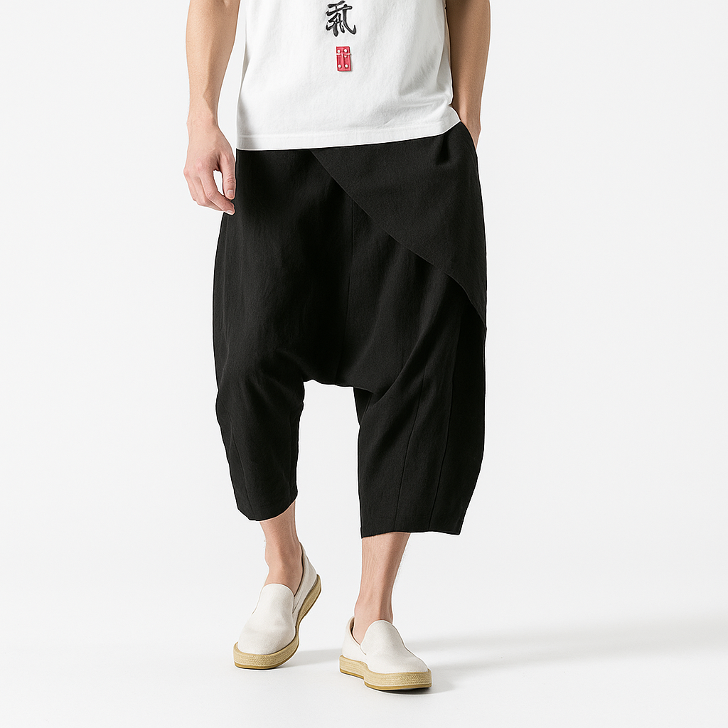 Kasuwai Quarter Pants - Kyoto Apparel - Black, Blue, Green, pants, short pant, short pants, shorts