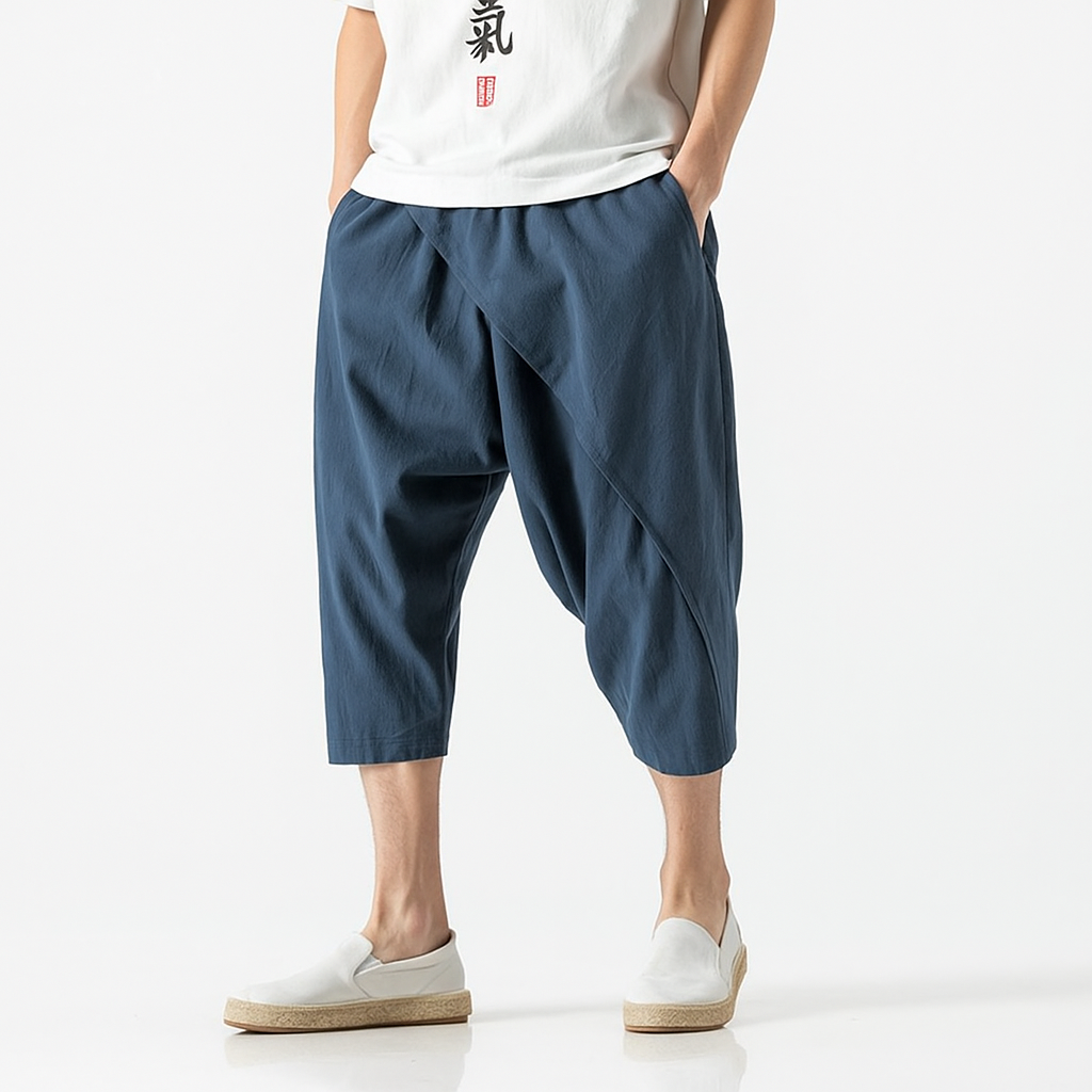Kasuwai Quarter Pants - Kyoto Apparel - Black, Blue, Green, pants, short pant, short pants, shorts