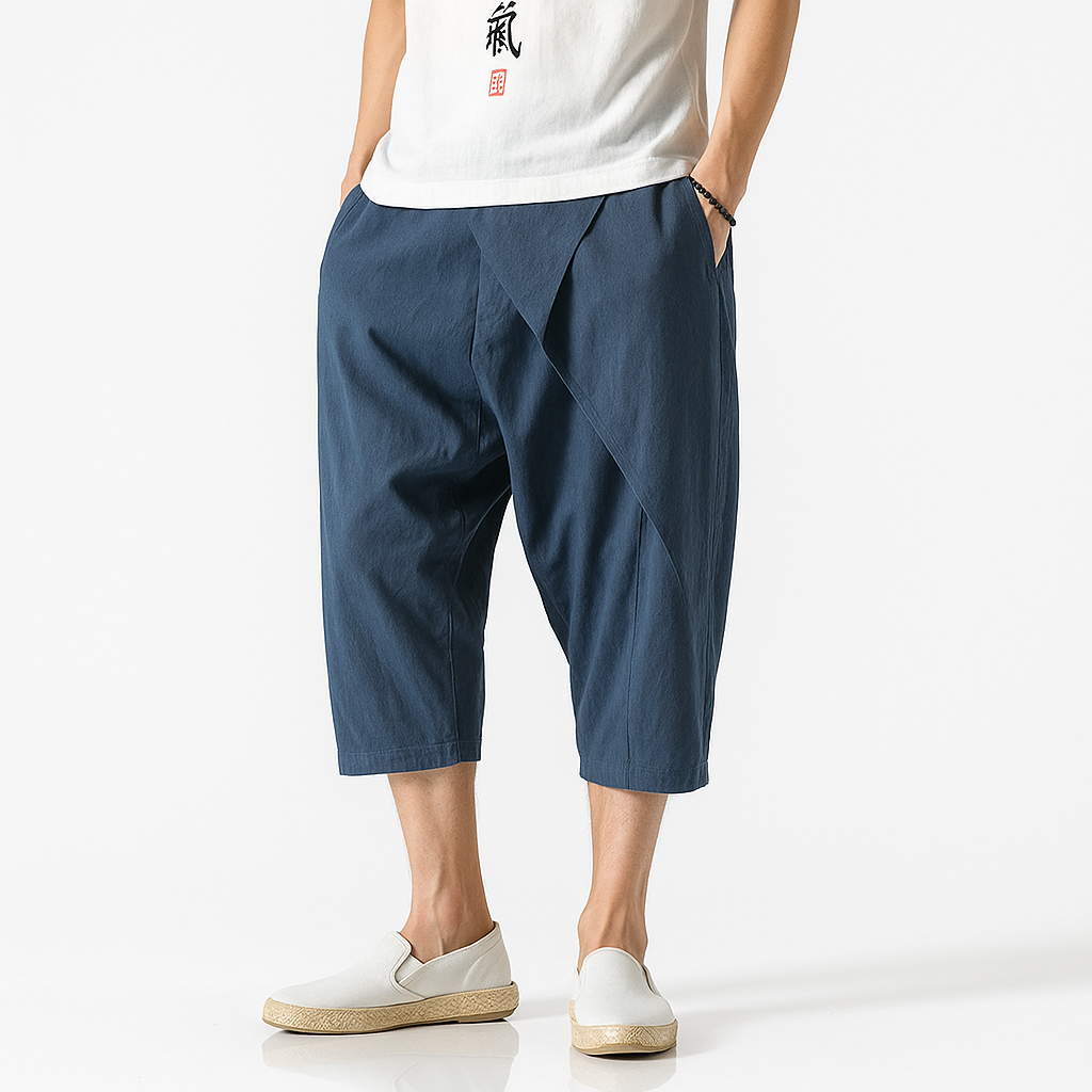 Kasuwai Quarter Pants - Kyoto Apparel - Black, Blue, Green, pants, short pant, short pants, shorts