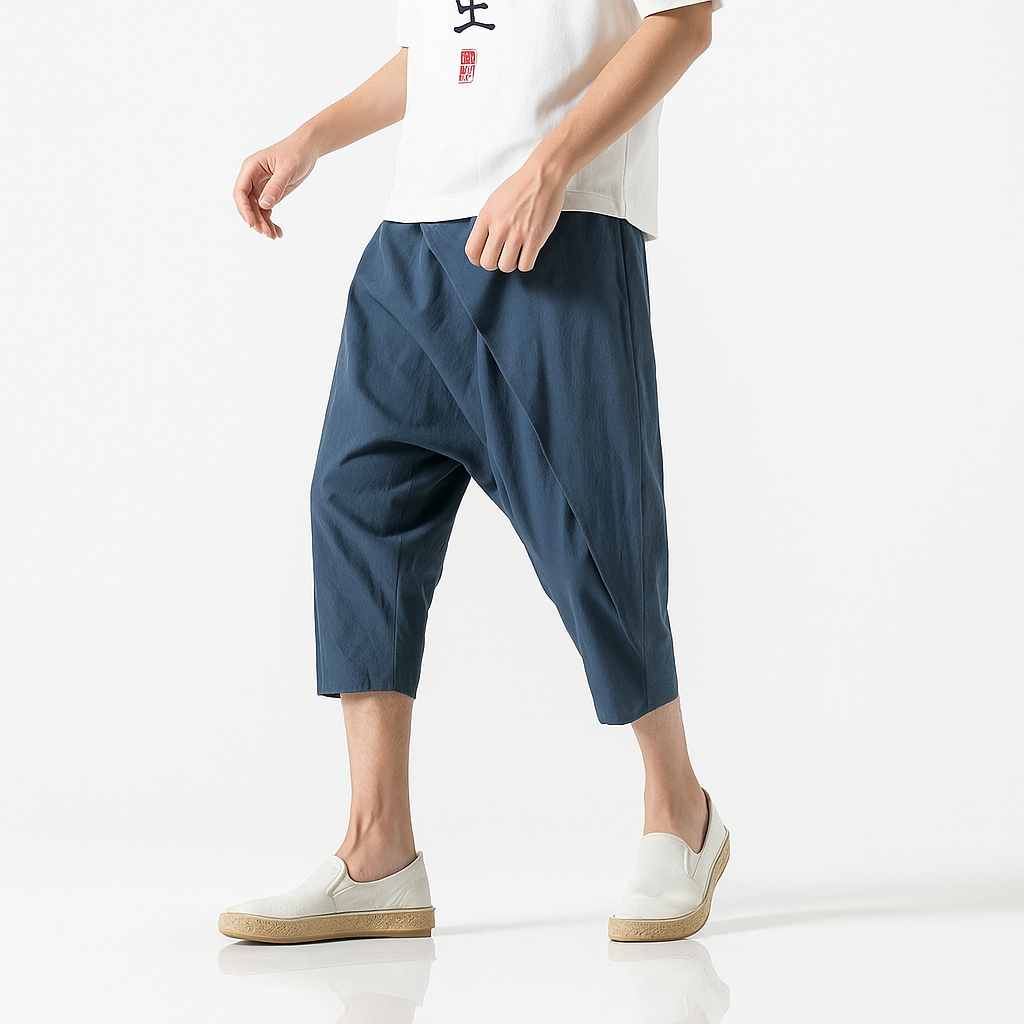 Kasuwai Quarter Pants - Kyoto Apparel - Black, Blue, Green, pants, short pant, short pants, shorts