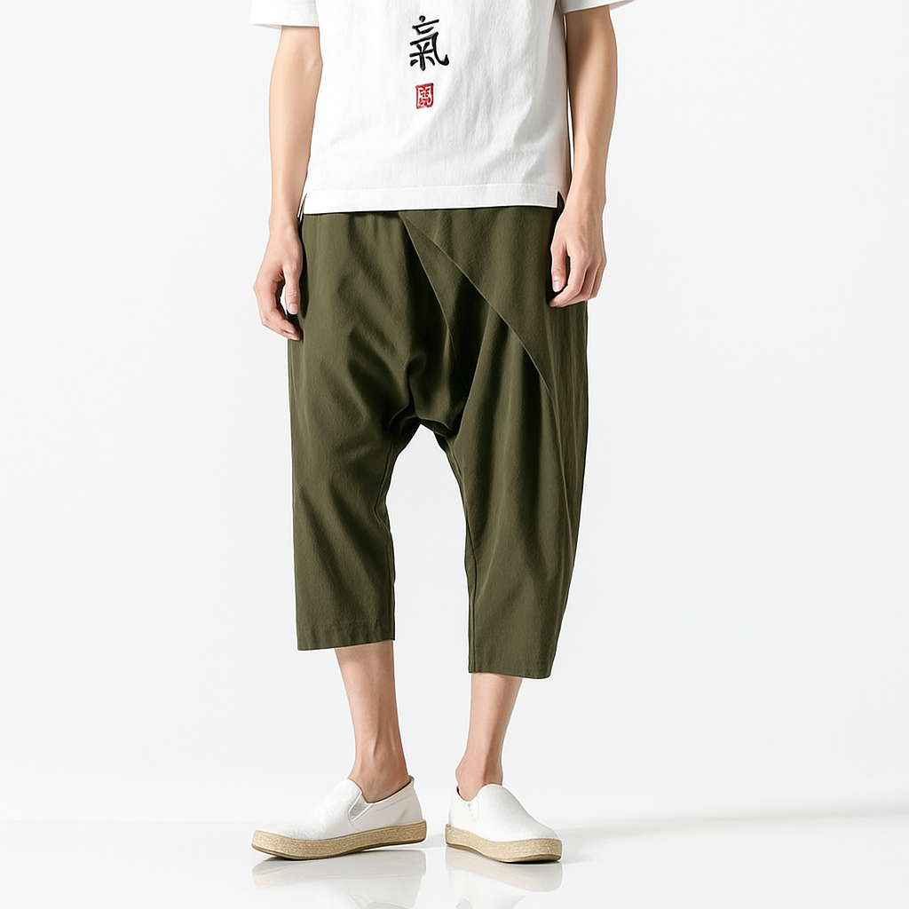 Kasuwai Quarter Pants - Kyoto Apparel - Black, Blue, Green, pants, short pant, short pants, shorts