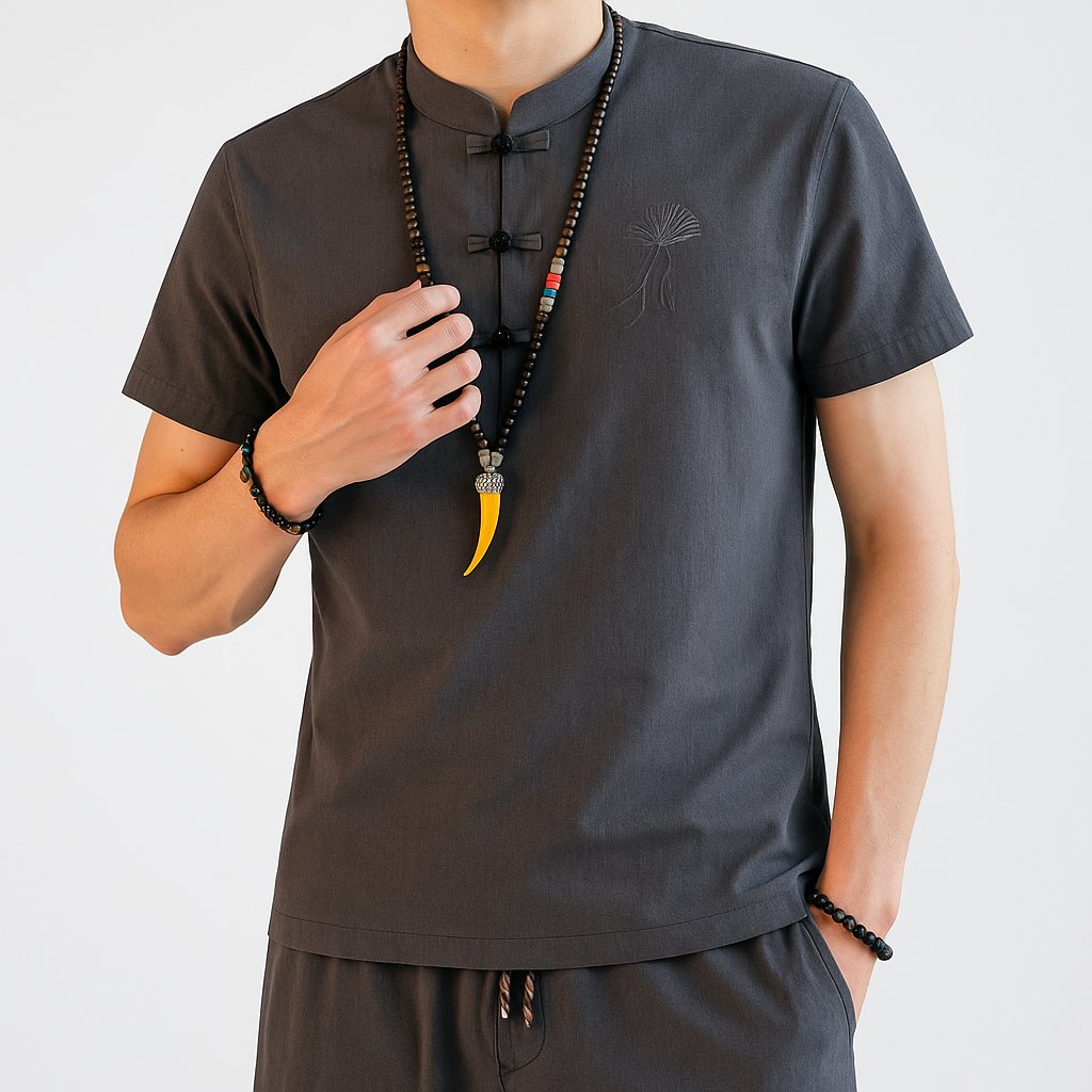 Pansui Shirt - Kyoto Soul - Black, gray, khaki, shirt