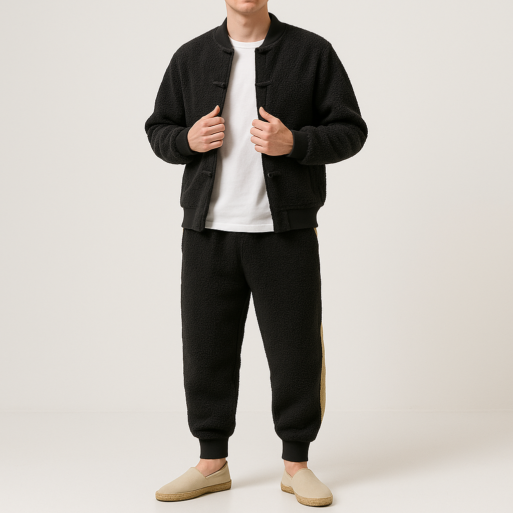 Kedarake Jacket & Pants Set - Kyoto Apparel - Black, Brown, coat, drawstrings, Green, jacket, Outerwear, pants, Thick fabric