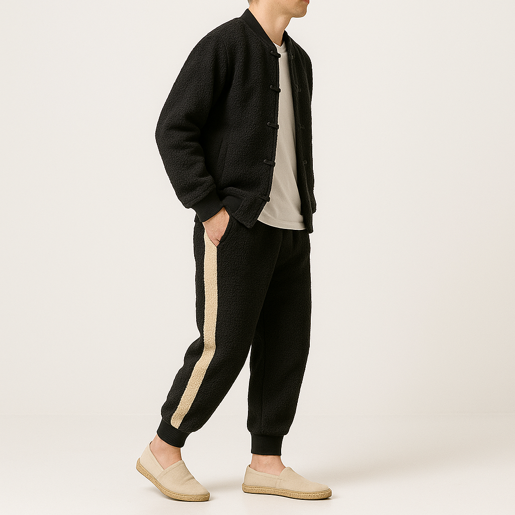 Kedarake Jacket & Pants Set - Kyoto Apparel - Black, Brown, coat, drawstrings, Green, jacket, Outerwear, pants, Thick fabric