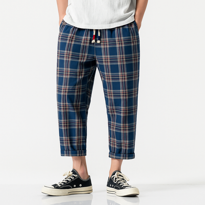 Kencho Pants - Kyoto Apparel - Blue, drawstrings, khaki, pants, Red, short pants