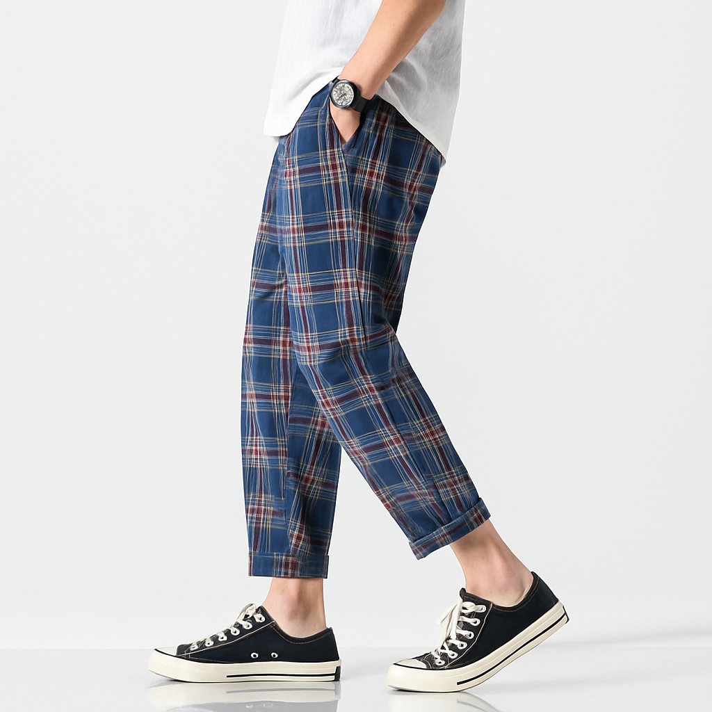 Kencho Pants - Kyoto Apparel - Blue, drawstrings, khaki, pants, Red, short pants
