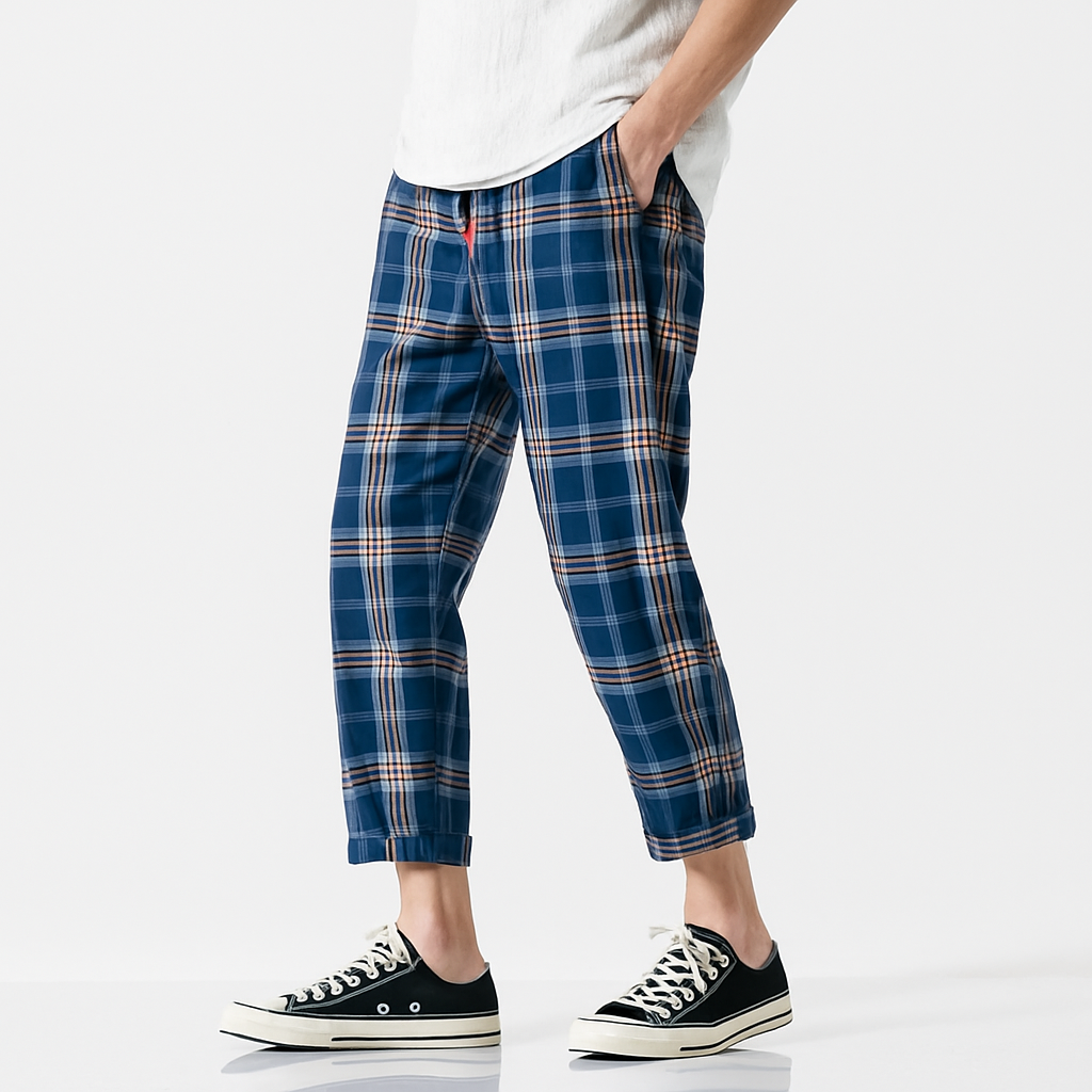 Kencho Pants - Kyoto Apparel - Blue, drawstrings, khaki, pants, Red, short pants