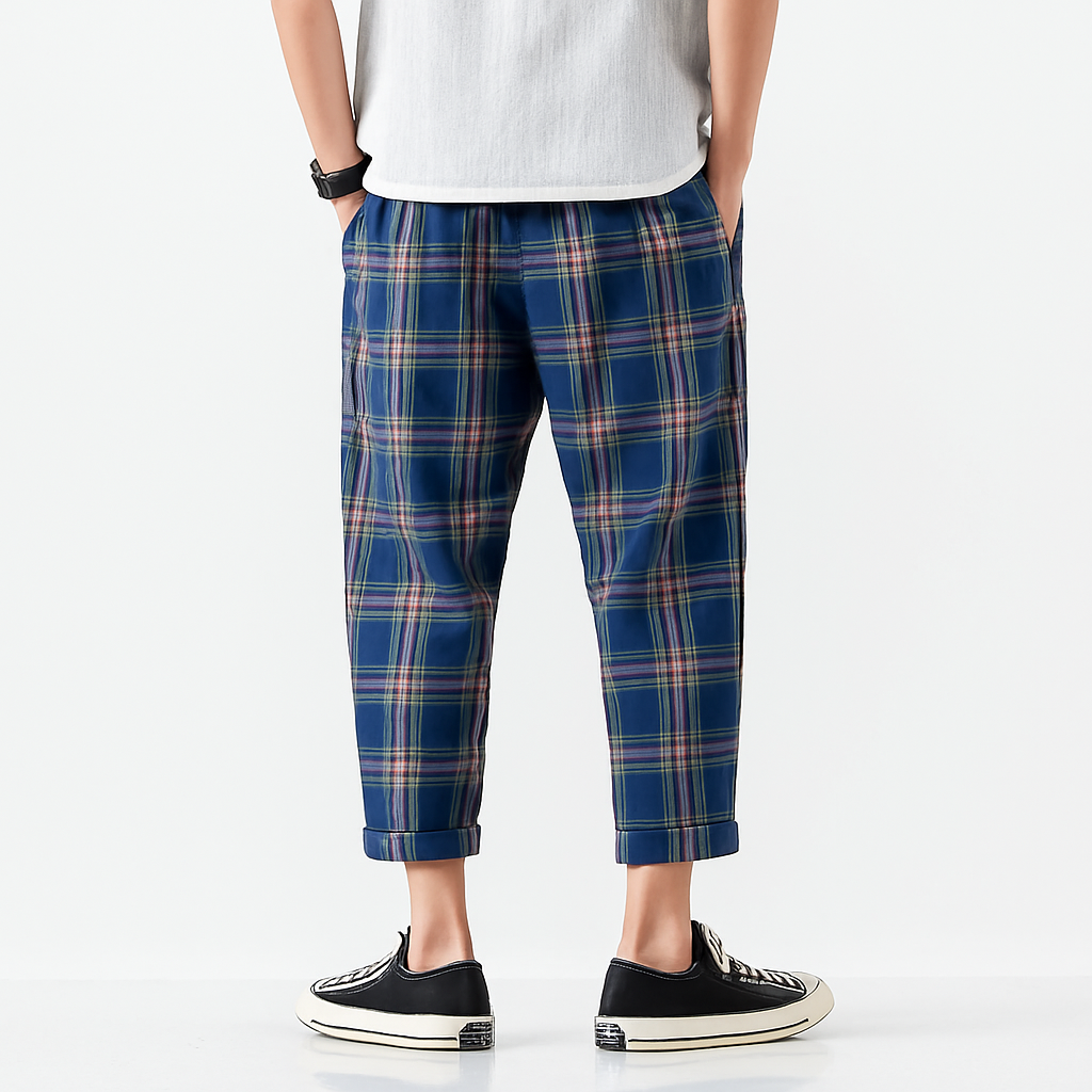 Kencho Pants - Kyoto Apparel - Blue, drawstrings, khaki, pants, Red, short pants