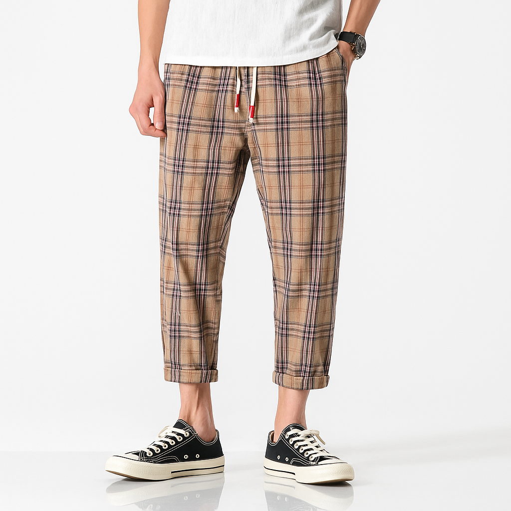 Kencho Pants - Kyoto Apparel - Blue, drawstrings, khaki, pants, Red, short pants