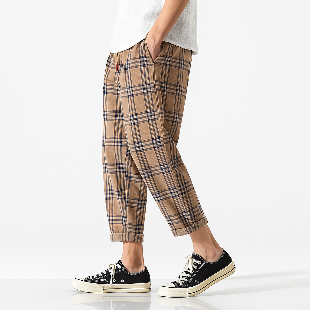Kencho Pants - Kyoto Apparel - Blue, drawstrings, khaki, pants, Red, short pants