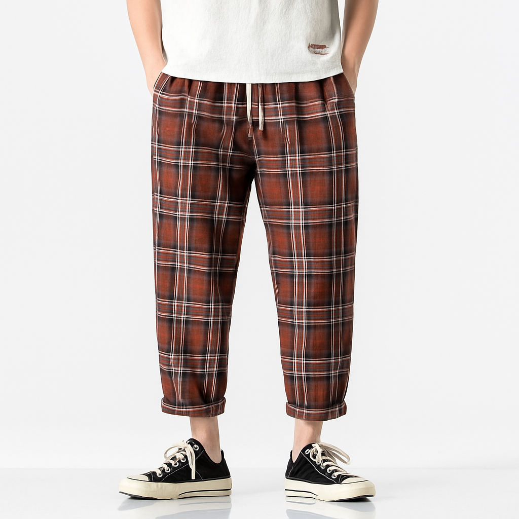 Kencho Pants - Kyoto Apparel - Blue, drawstrings, khaki, pants, Red, short pants
