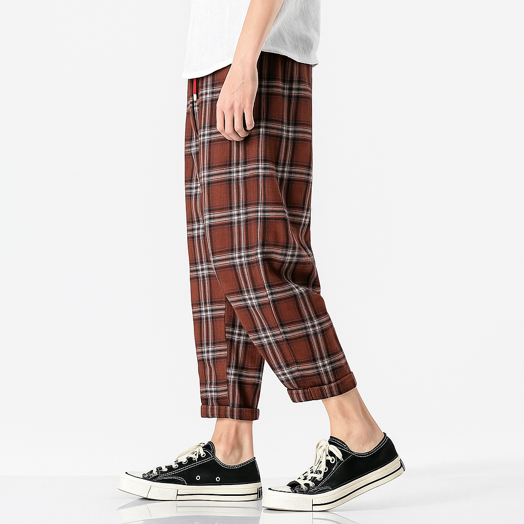 Kencho Pants - Kyoto Apparel - Blue, drawstrings, khaki, pants, Red, short pants