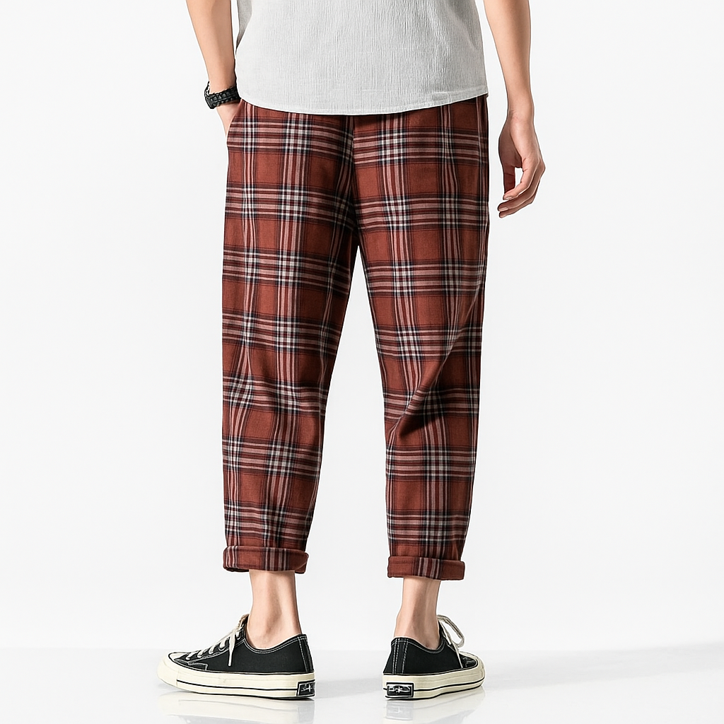 Kencho Pants - Kyoto Apparel - Blue, drawstrings, khaki, pants, Red, short pants