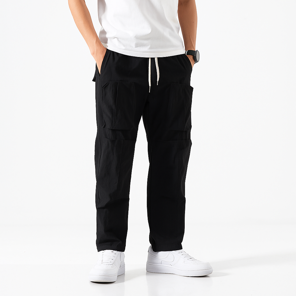 Kinosei Functional Pants - Kyoto Soul - Black, cargo pants, Casual, City, Coffee, Dog, fashion, Gray, Loose, Loosy, new, pants, sporty, Travel