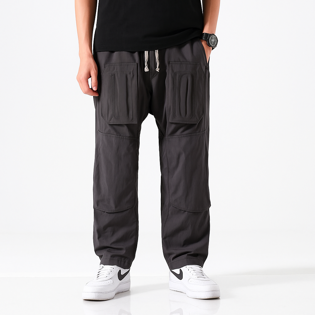Kinosei Functional Pants - Kyoto Soul - Black, cargo pants, Casual, City, Coffee, Dog, fashion, Gray, Loose, Loosy, new, pants, sporty, Travel