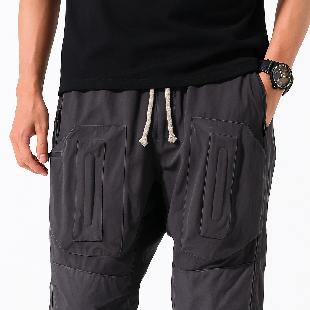 Kinosei Functional Pants - Kyoto Soul - Black, cargo pants, Casual, City, Coffee, Dog, fashion, Gray, Loose, Loosy, new, pants, sporty, Travel