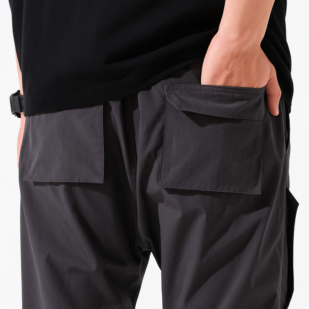 Kinosei Functional Pants - Kyoto Soul - Black, cargo pants, Casual, City, Coffee, Dog, fashion, Gray, Loose, Loosy, new, pants, sporty, Travel